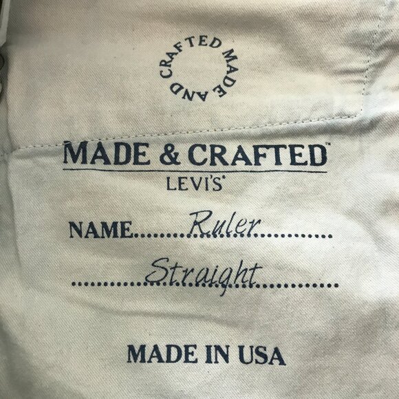 Levi's Made & Crafted Ruler Straight Jeans Men 36x31 Blue Button Fly Mid Rise - Picture 4 of 13